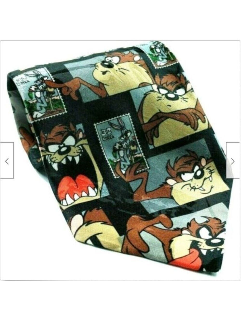 Looney Tunes Bugs Bunny Taz Stamp Tie